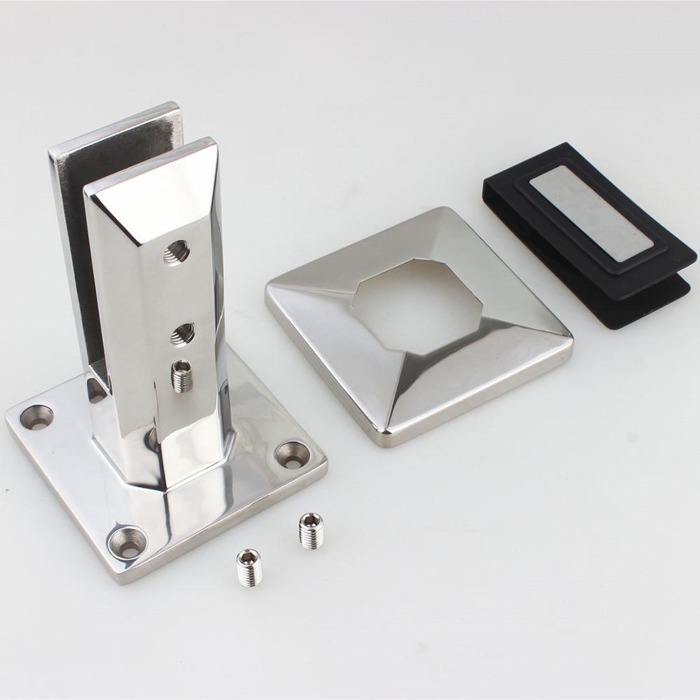 Duplex 2205 Stainless Steel Glass Spigot Square For Glass Pool Fence by China railing supplier Demax Arch