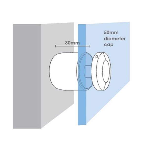 50mm Diameter Stainless Steel Glass Standoff Demax Arch